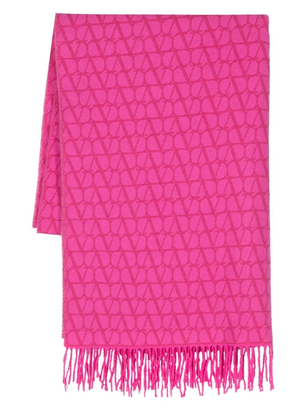 Vlogo Signature Cashmere And Silk Shawl With Lurex Logo for Woman