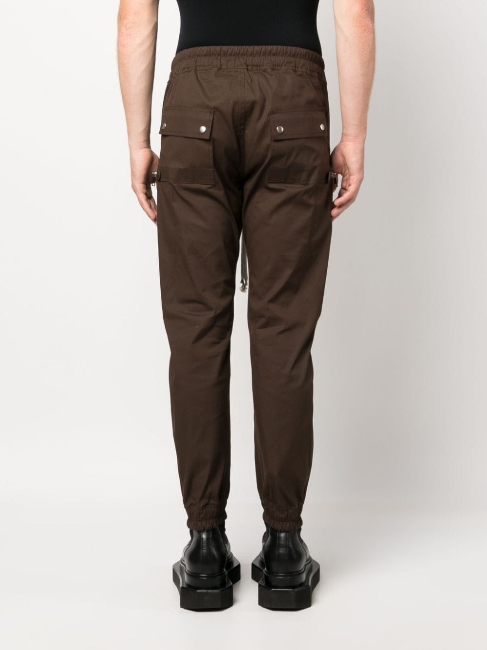 zip-pockets tapered-leg trousers - 4