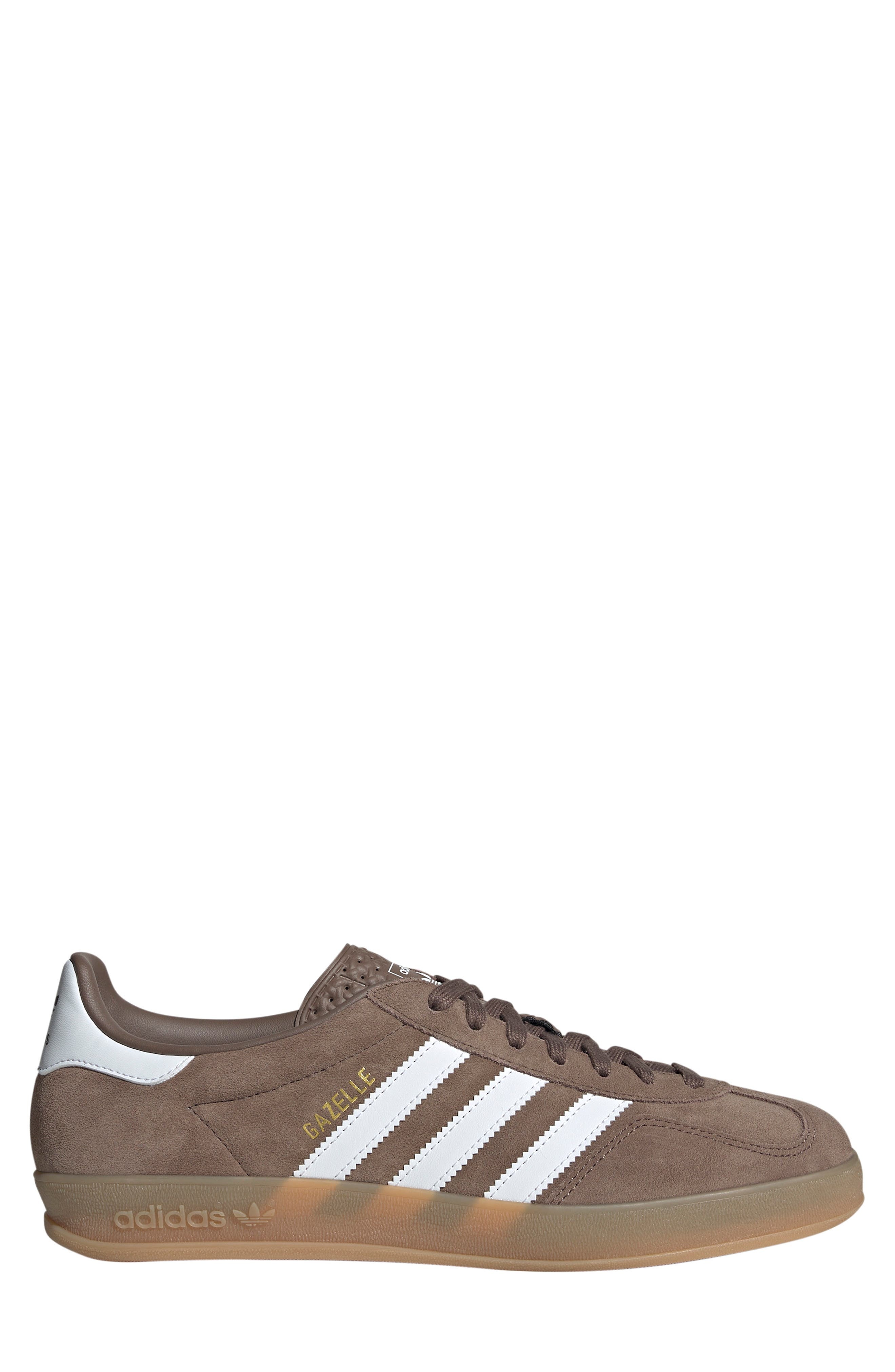 adidas Gazelle Indoor Sneaker in Earth Strata/white/gold at Nordstrom - 3