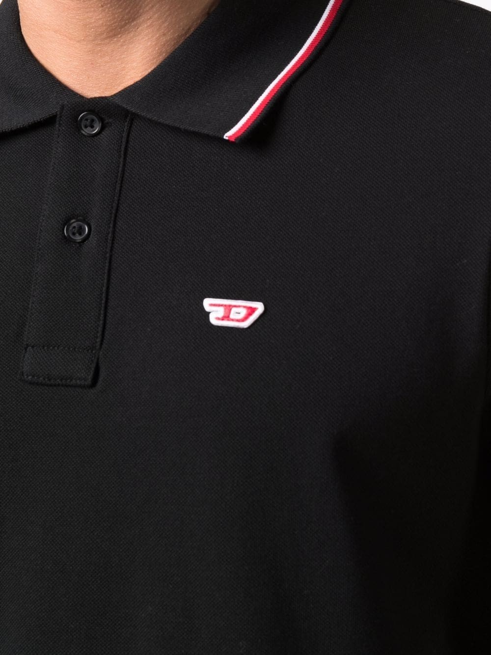 embroidered-logo polo shirt - 6