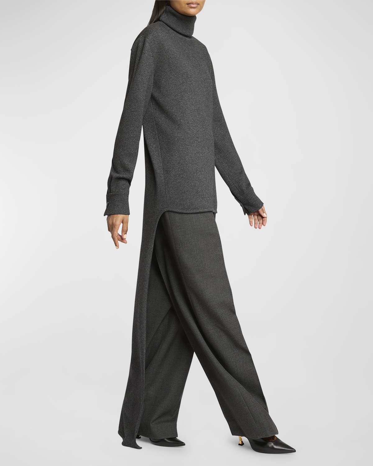 Tailored Straight-Leg Wool Trousers - 7