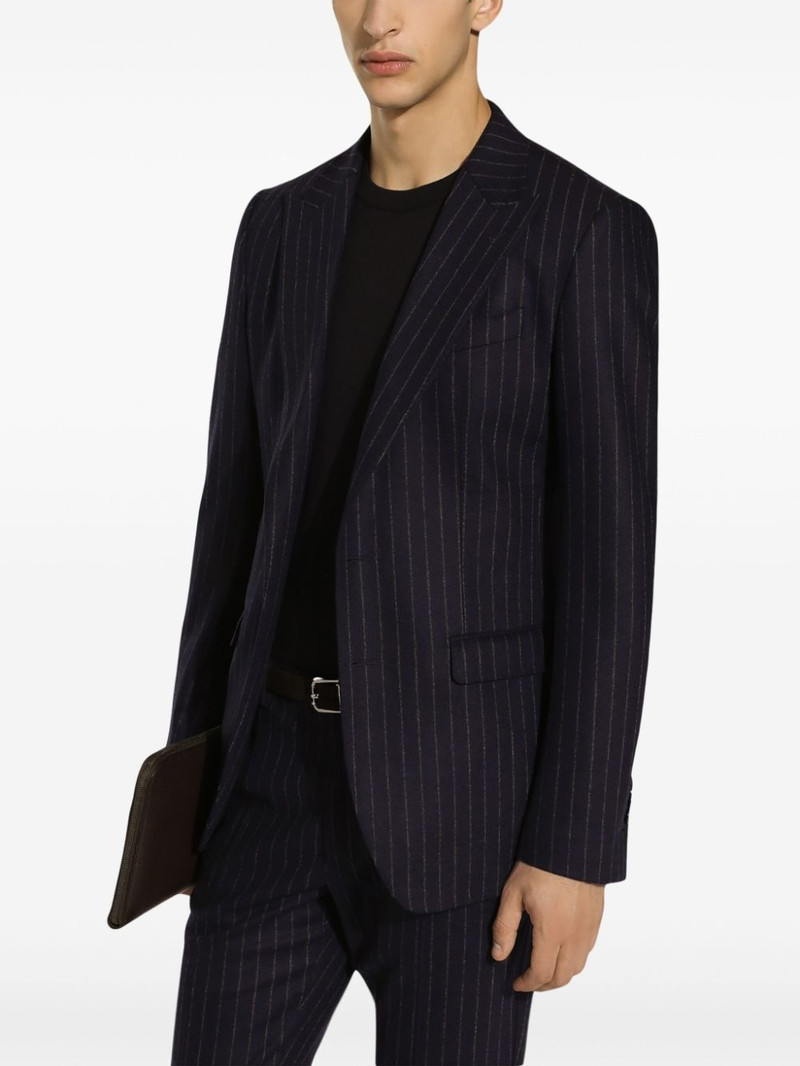 pinstripe single-breasted jacket 5