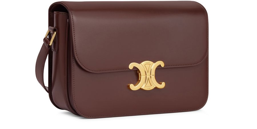 Medium Triomphe Bag in Shiny Calfskin - 2