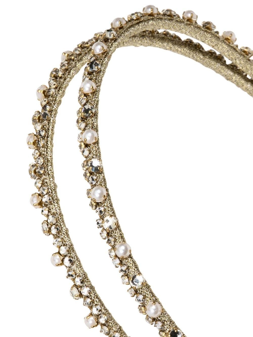 Gina crystal-embellished double headband - 3