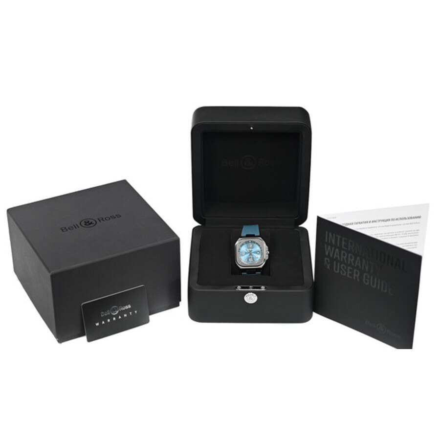 Bell And Ross - Pre-owned Bell and Ross Gmt Sky Blue Automatic Blue Dial Men's Watch BR-05 - 5