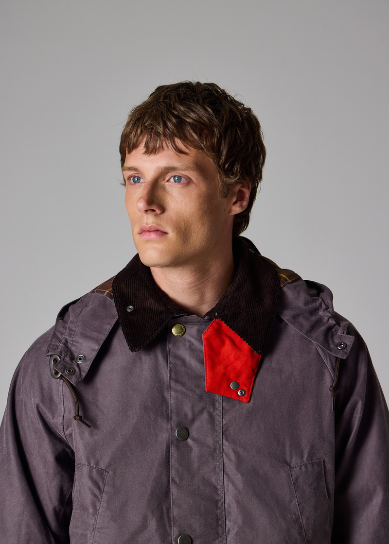 Paul Smith loves Barbour - Grey Lilac Waxed Hood 11