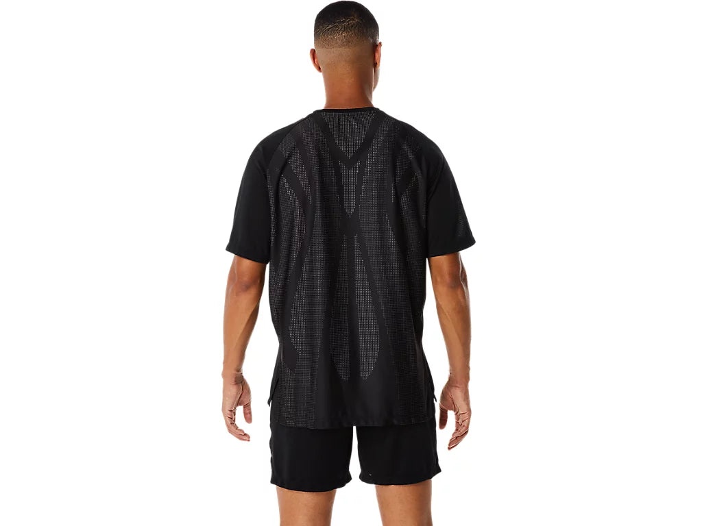 ASICS Actibreeze Jacquard Short Sleeve T-Shirt 'Black' 2031D762-001 - 2