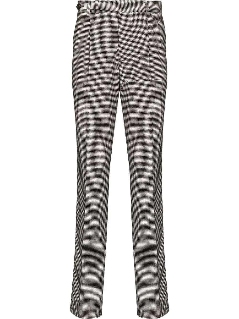 checkered darted tailored trousers - 1