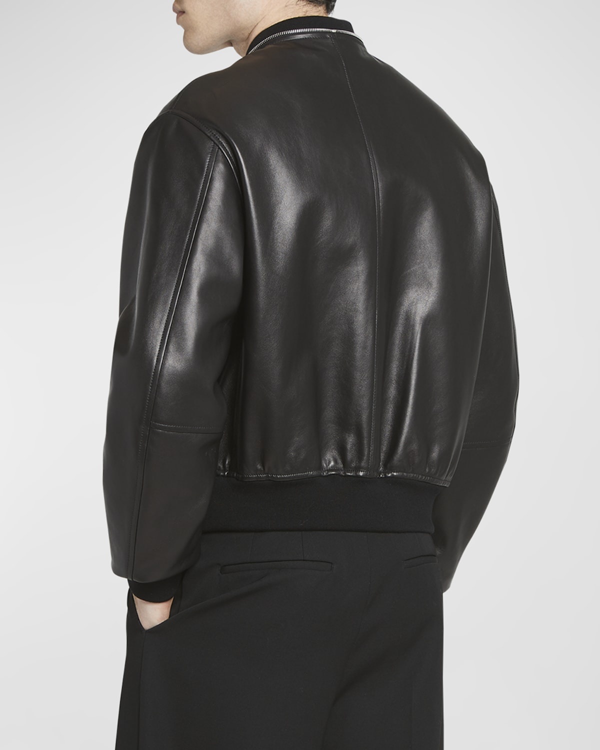 Jil Sander leather bomber jacket | REVERSIBLE