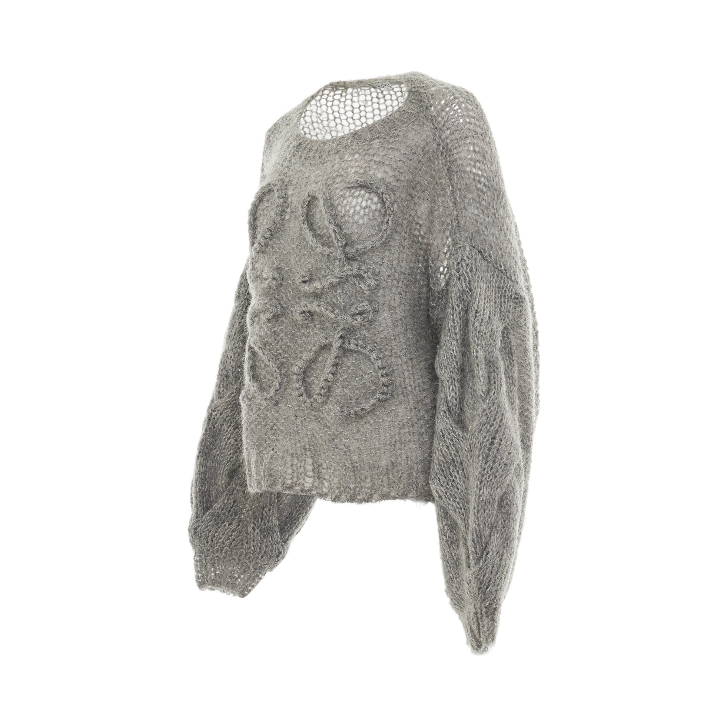 Anagram Mohair Sweater in Grey Melange - 2