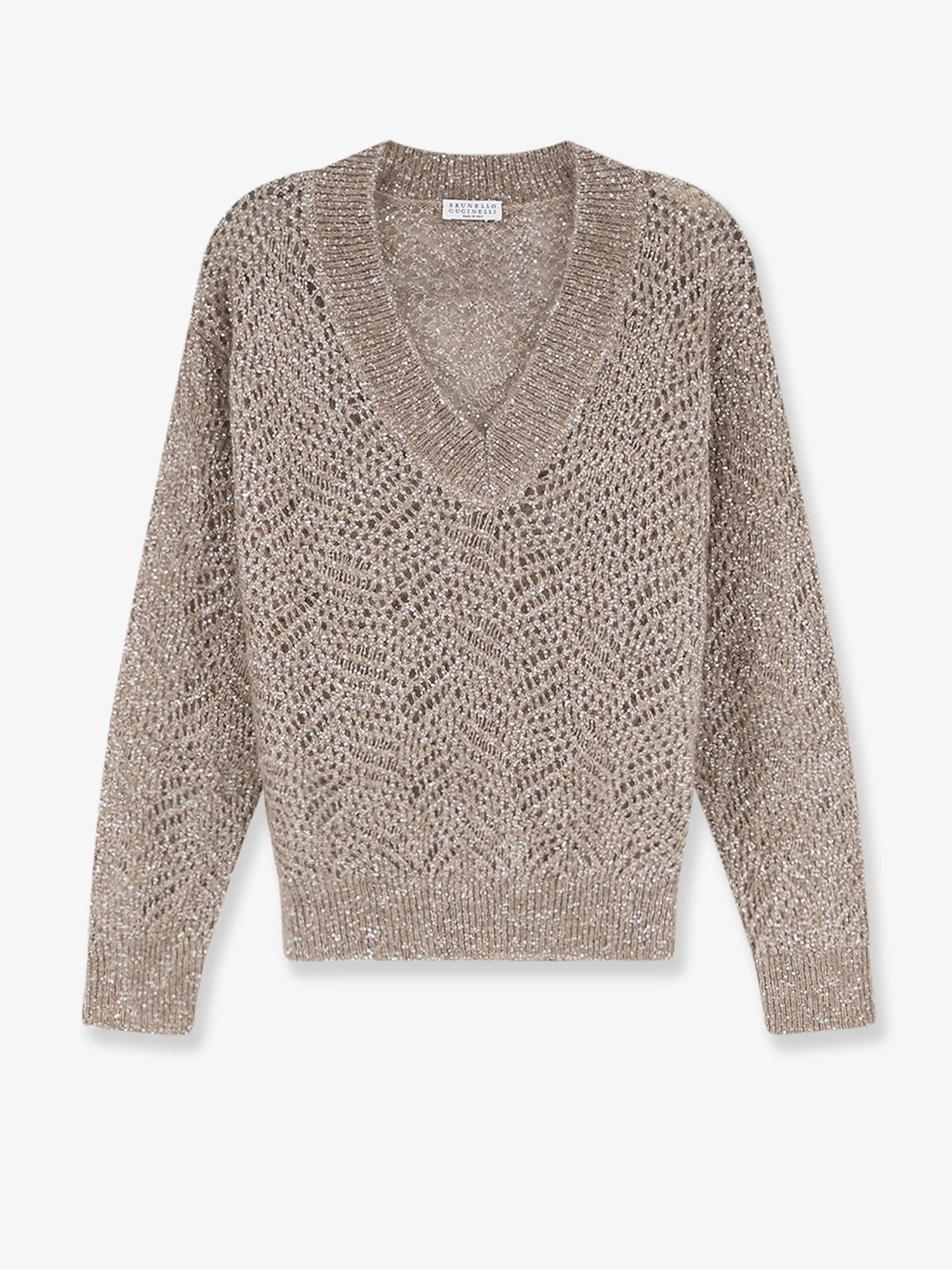 Mohair Blend Sweater With Dazzling Pattern - 1