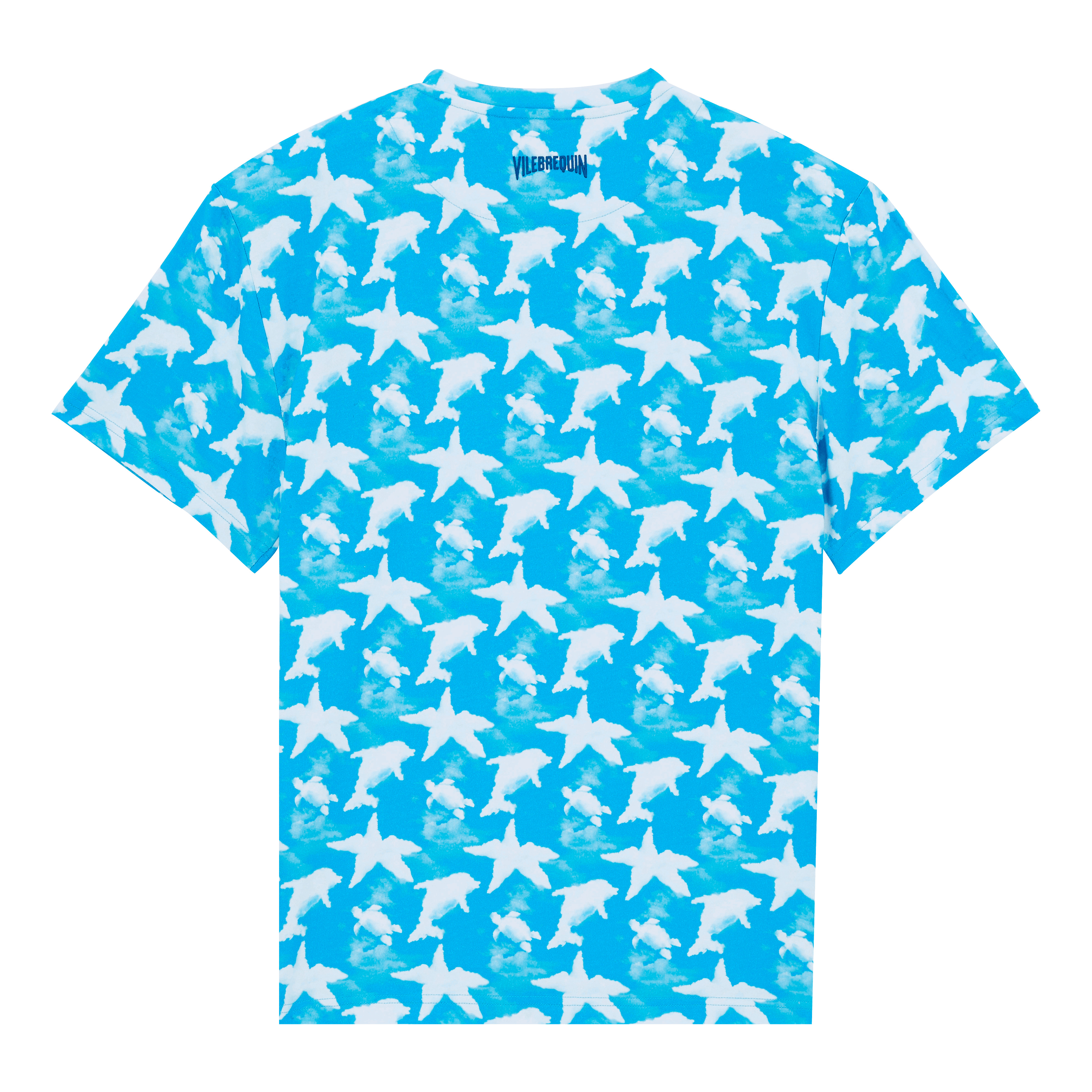 Men Cotton T-Shirt Clouds - 2