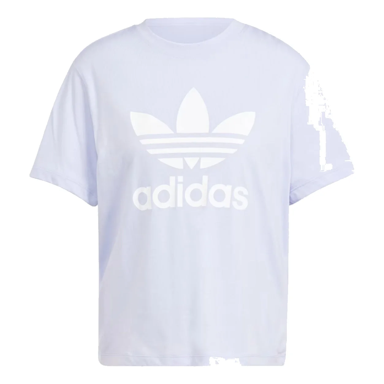 (WMNS) 아디다스 Adicolor Trefoil Boxy T-Shirt 'Purple' IN8439 - 1