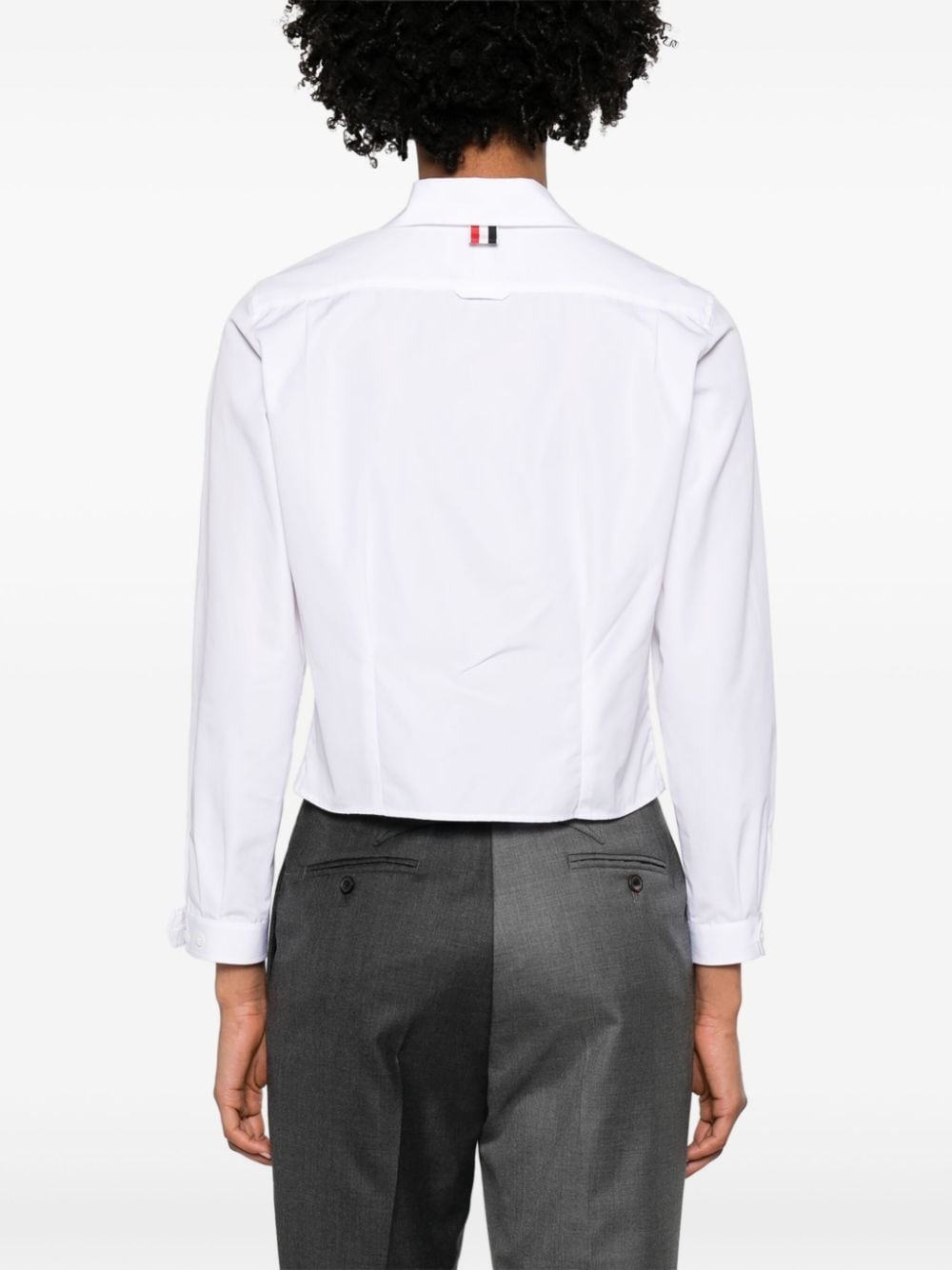 cropped cotton shirt - 4