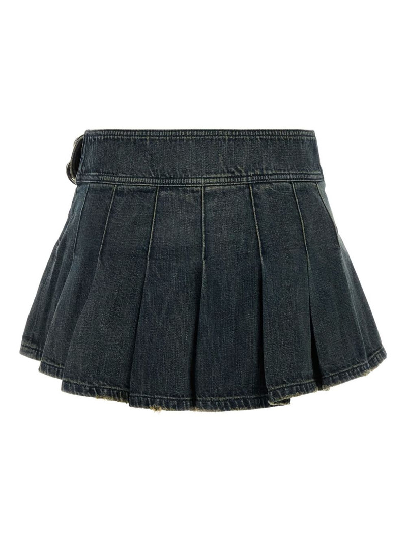 BALENCIAGA pleated denim mini skirt outlook