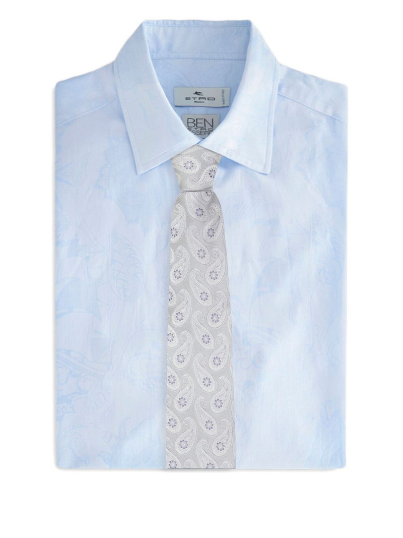 jacquard paisley motif tie 3