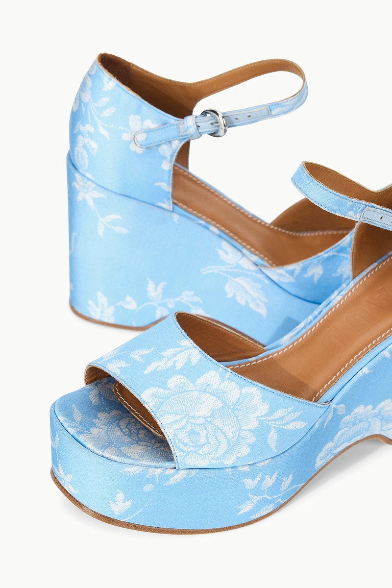 STAUD STELLA PLATFORM SANDAL BLUE ROSE 6