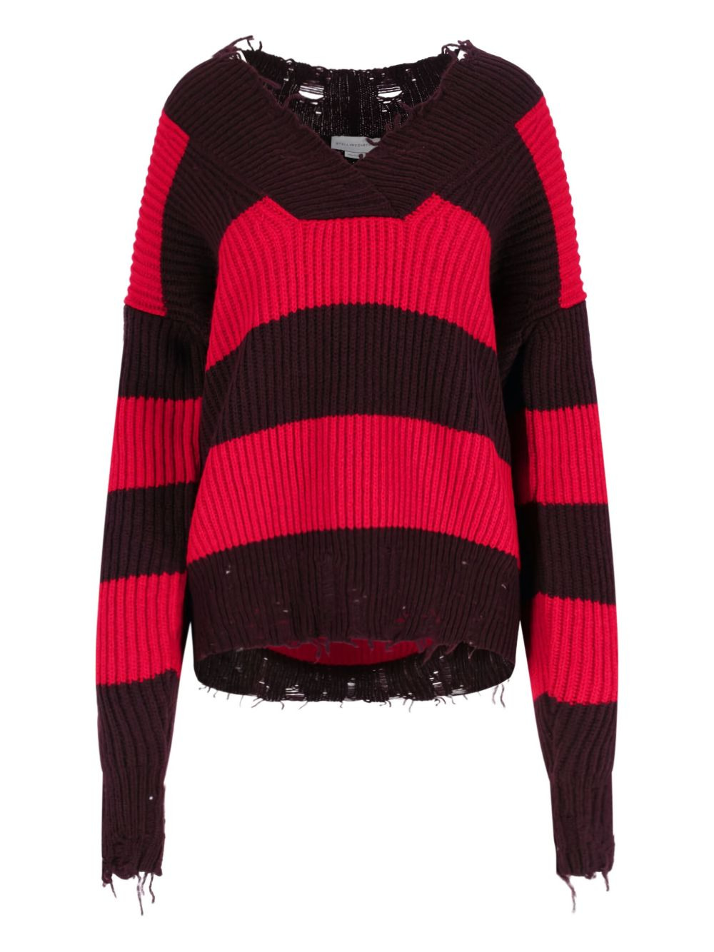 V-neck striped sweater - 2