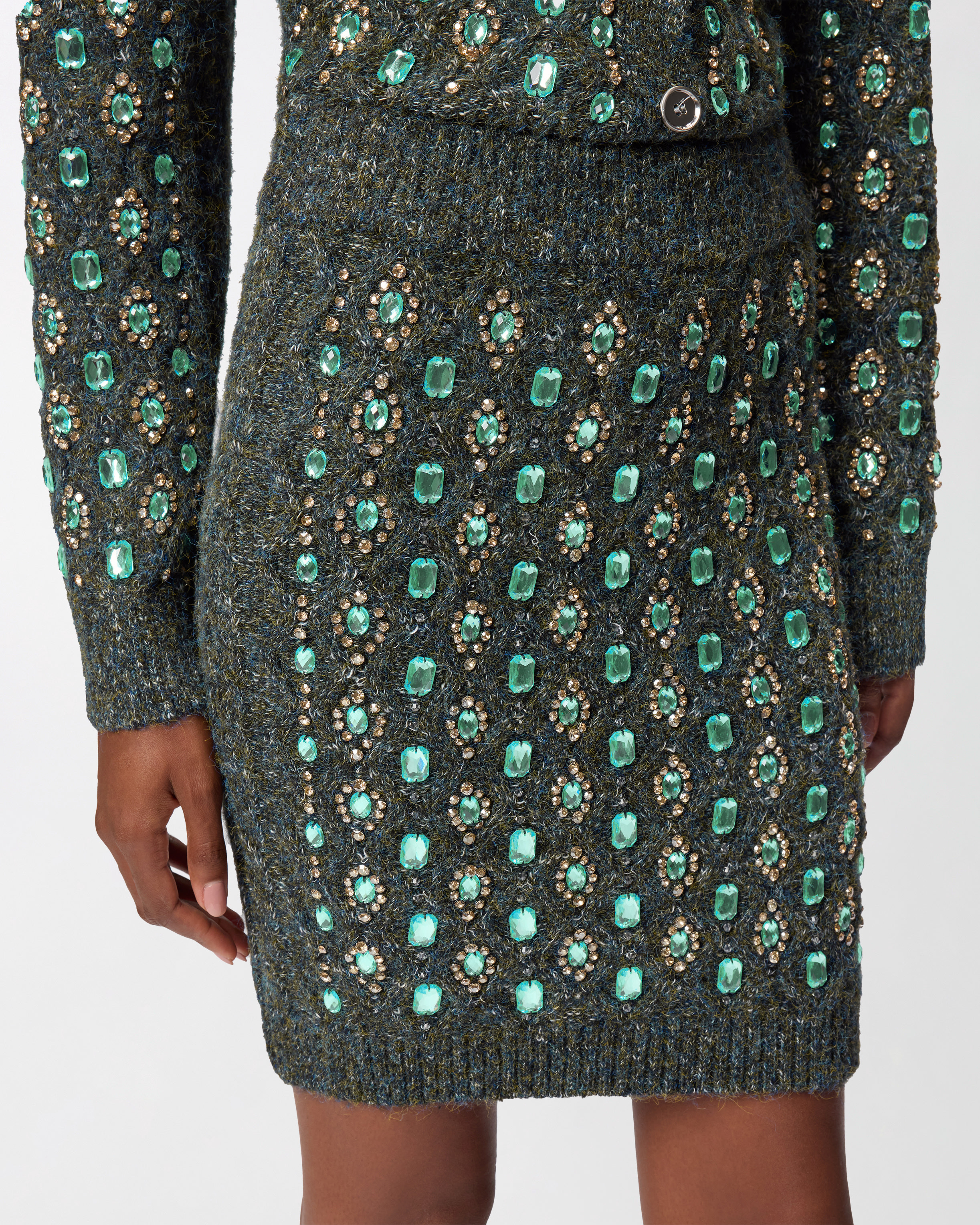 KNIT SKIRT WITH JEWEL EMBROIDERY - 5