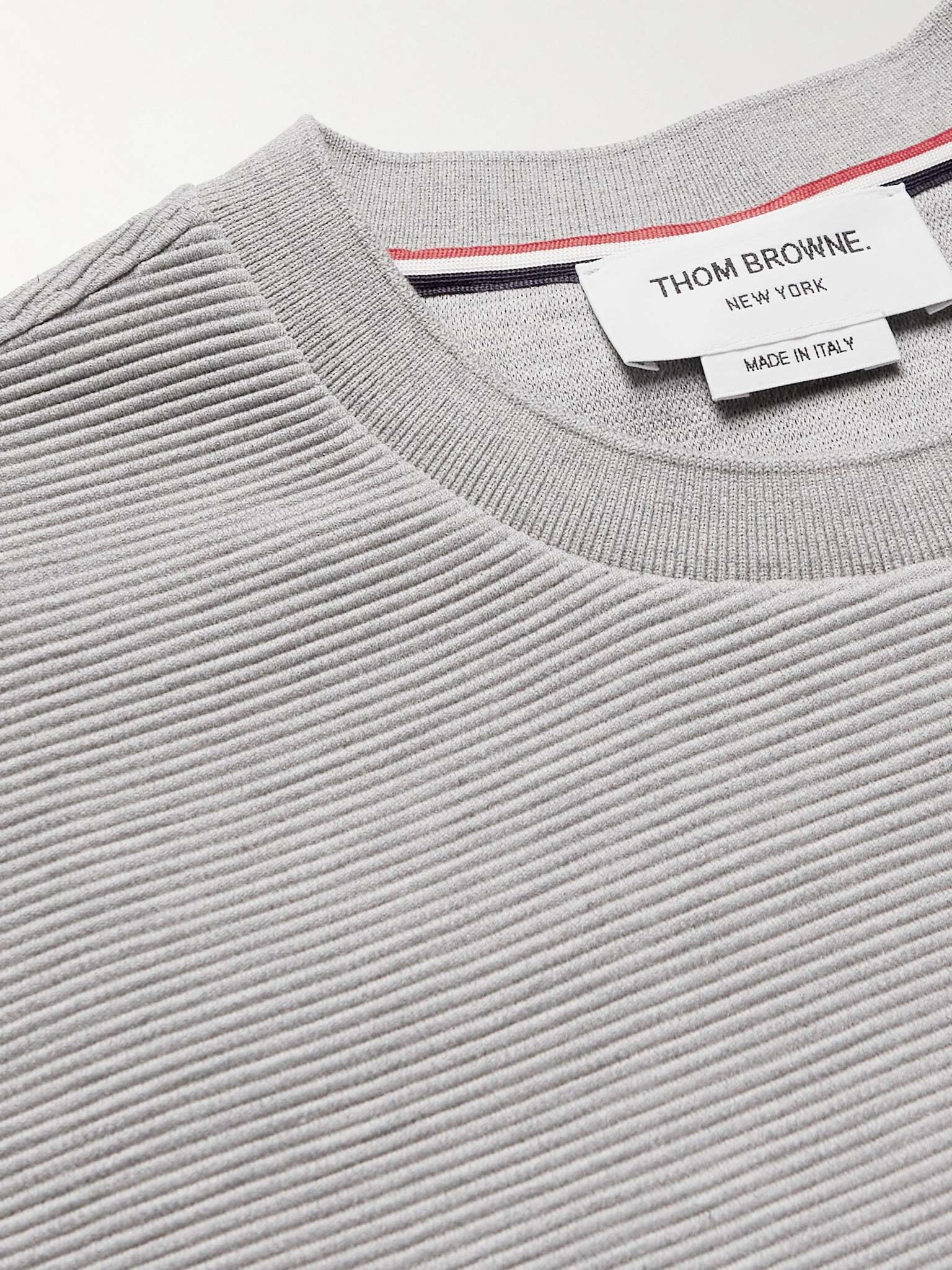 Striped Ribbed Cotton-Jersey Sweatshirt - 5