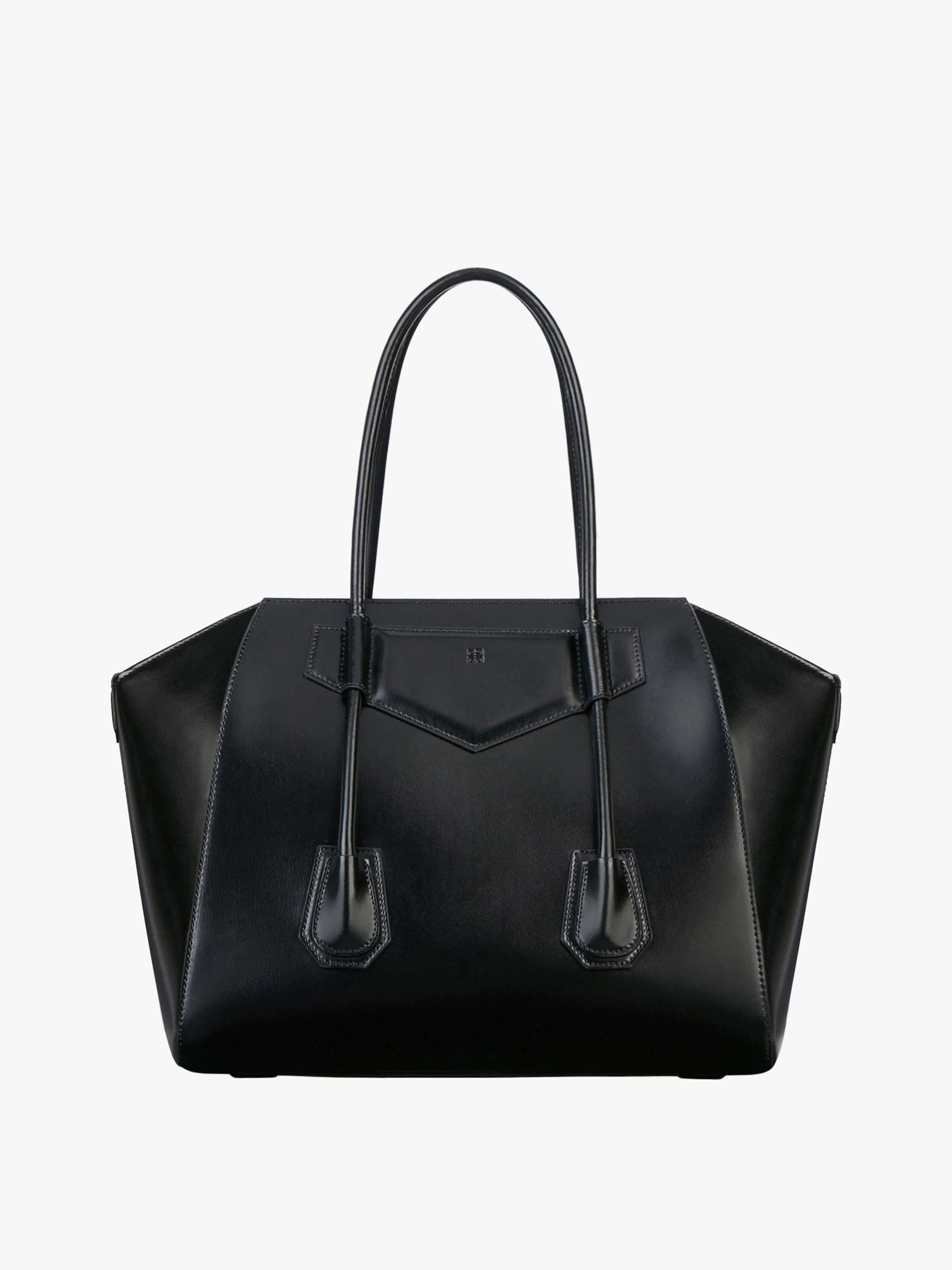 MEDIUM ANTIGONA LOCK BAG IN BOX LEATHER - 3