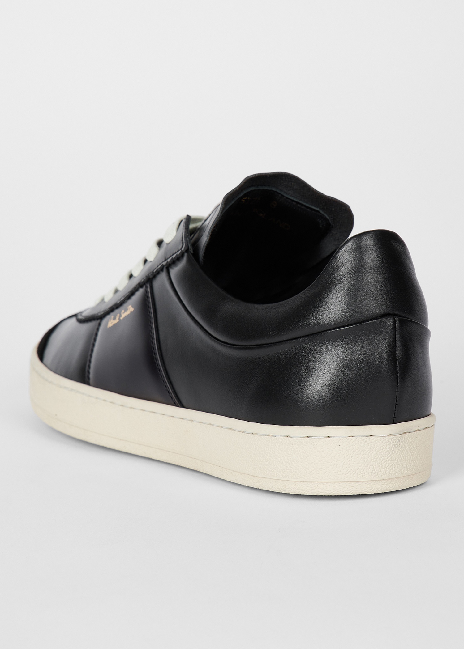 Black Leather 'Foley' Trainers - 5