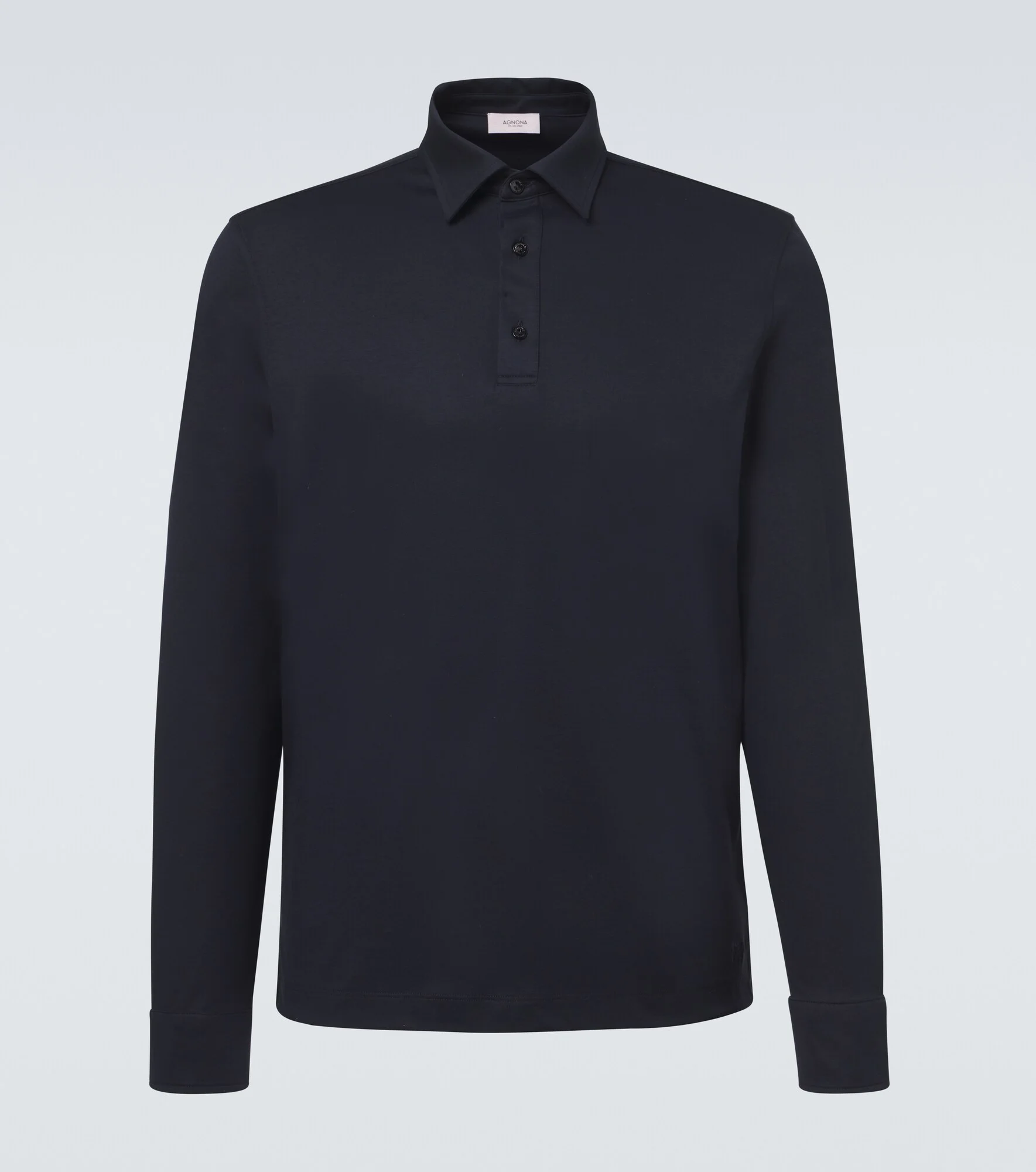 Cotton and silk polo shirt - 1