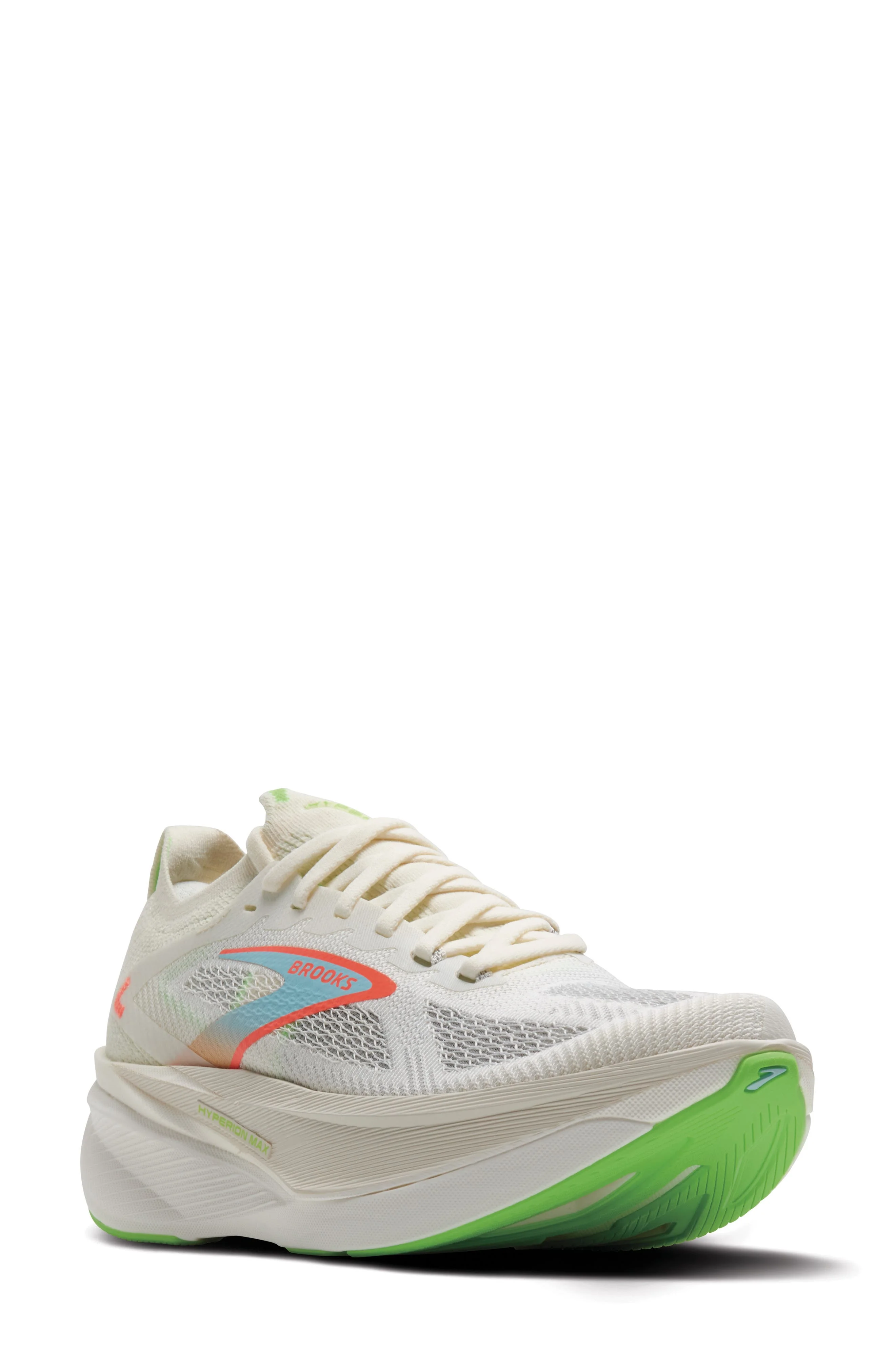 Brooks Hyperion Max 3 Running Shoe in Coconut/green Gecko/pink Clay at Nordstrom - 1
