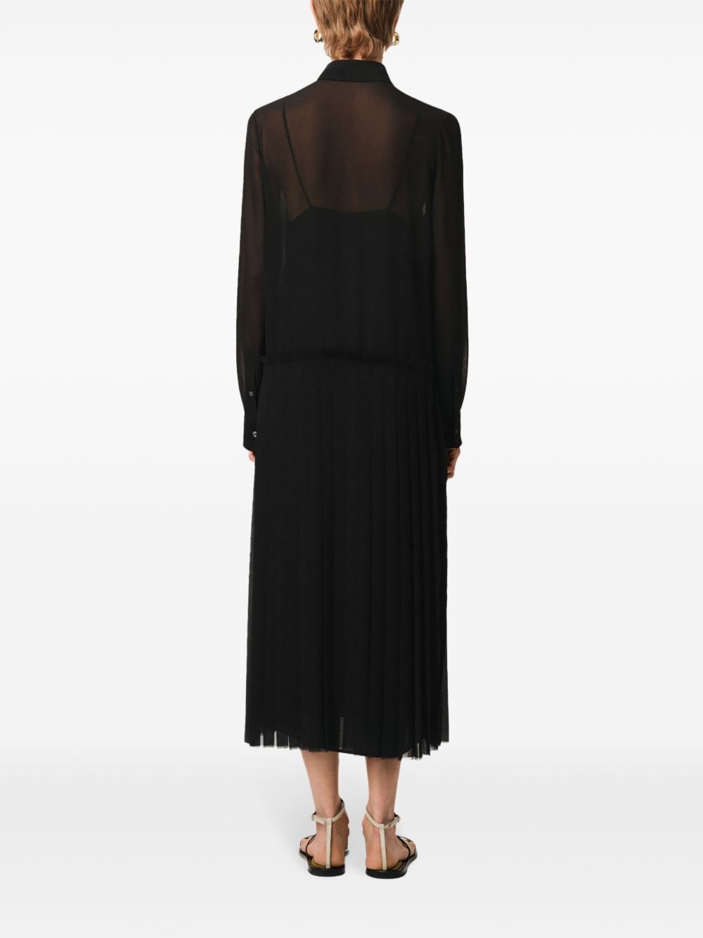 pleated maxi dress - 4