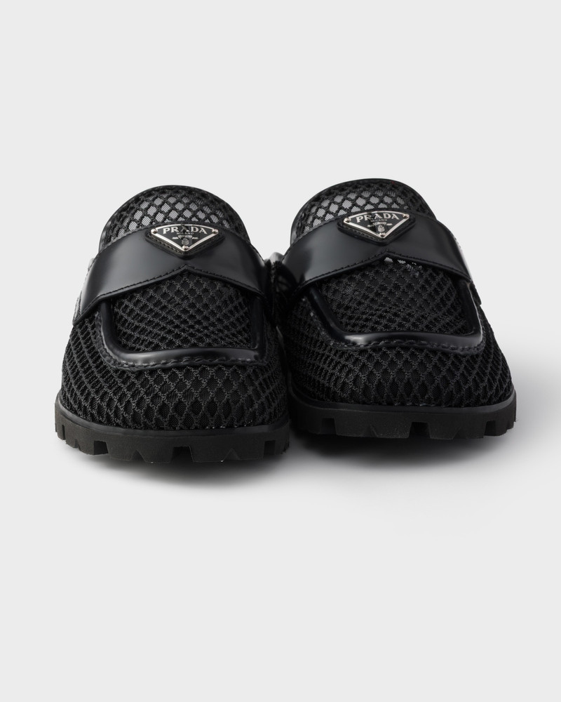 Mesh fabric mules 6