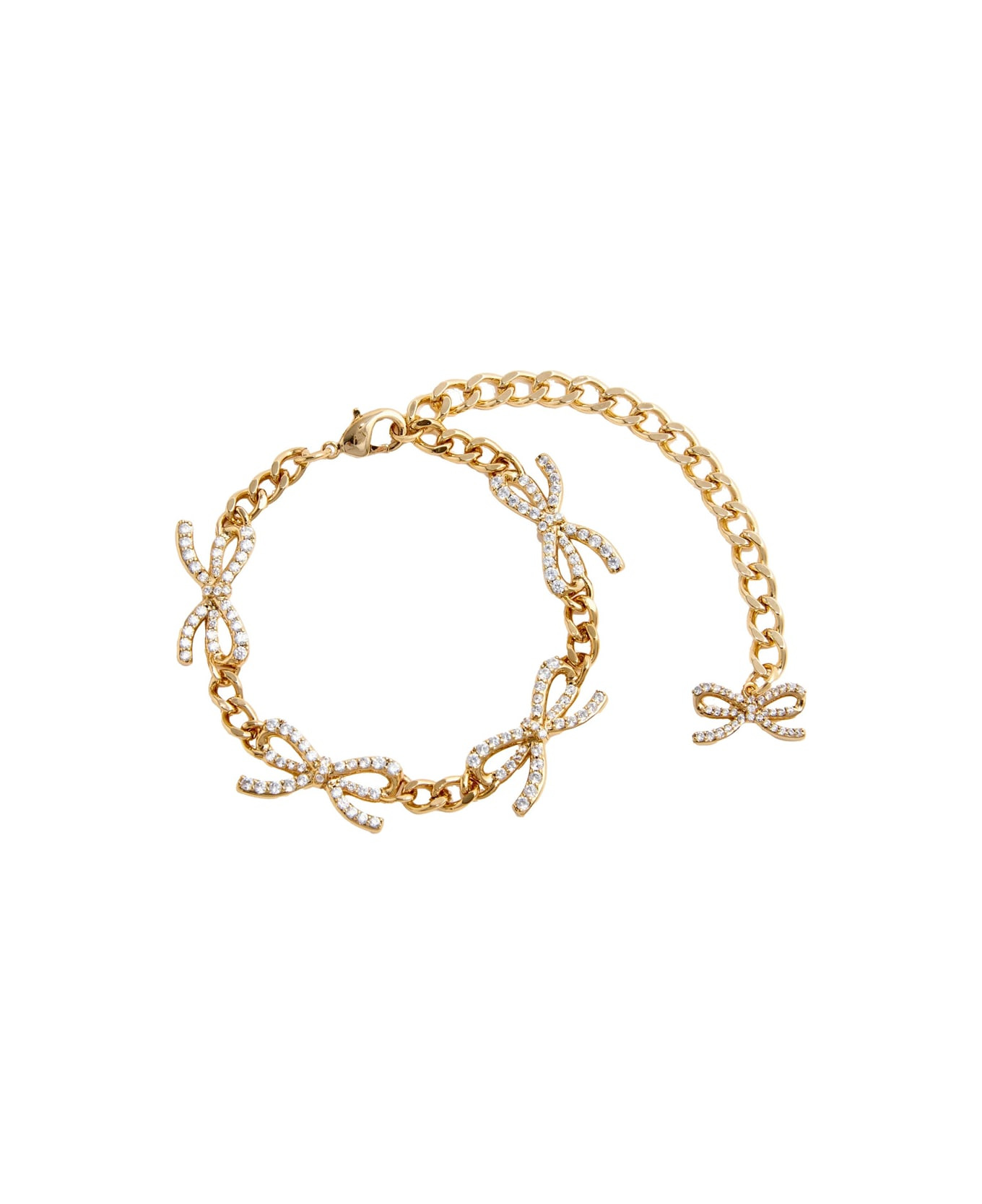 Gold Crystal Bow Bracelet - 1