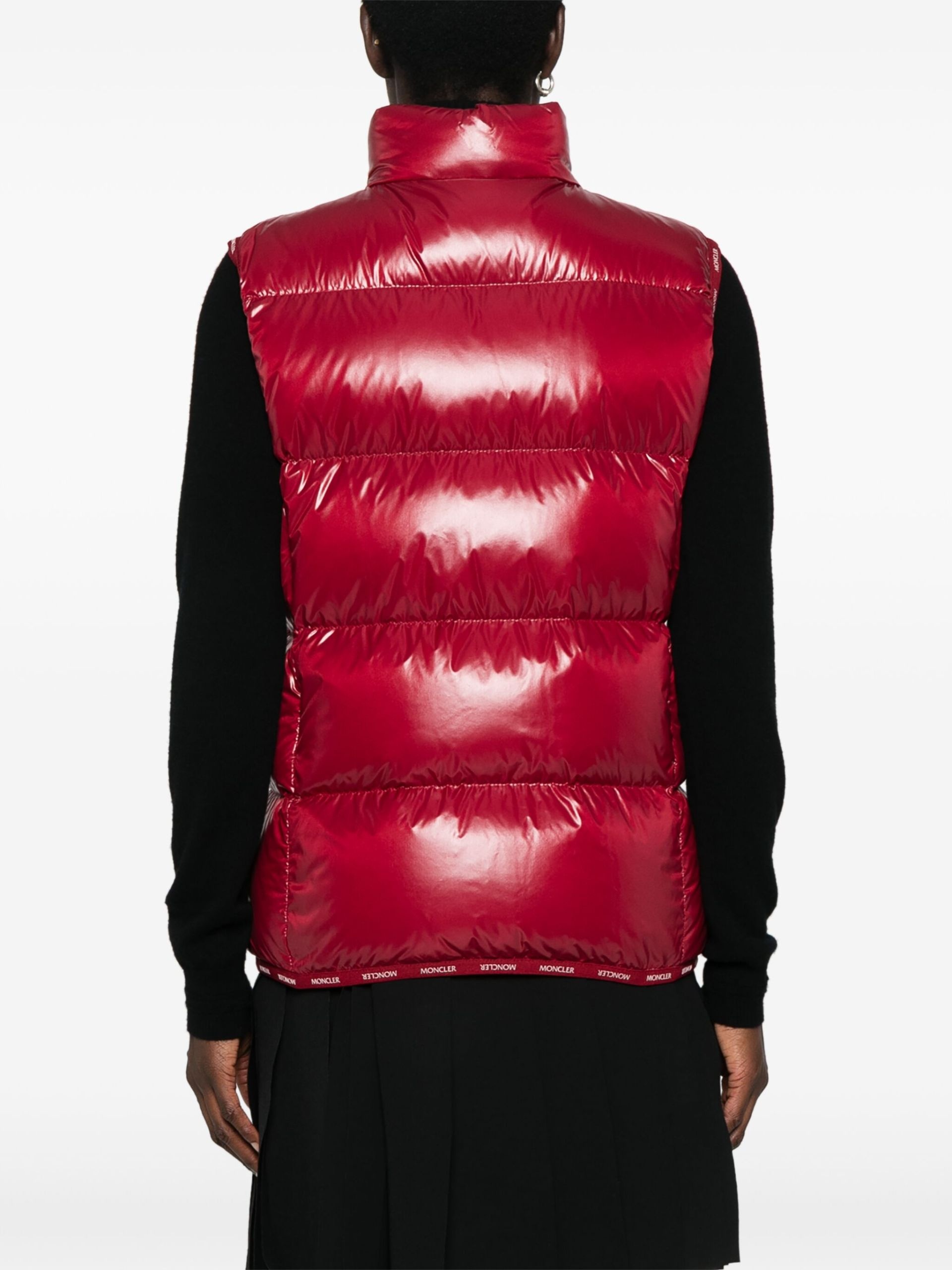 Red Badia Quilted Gilet - 4