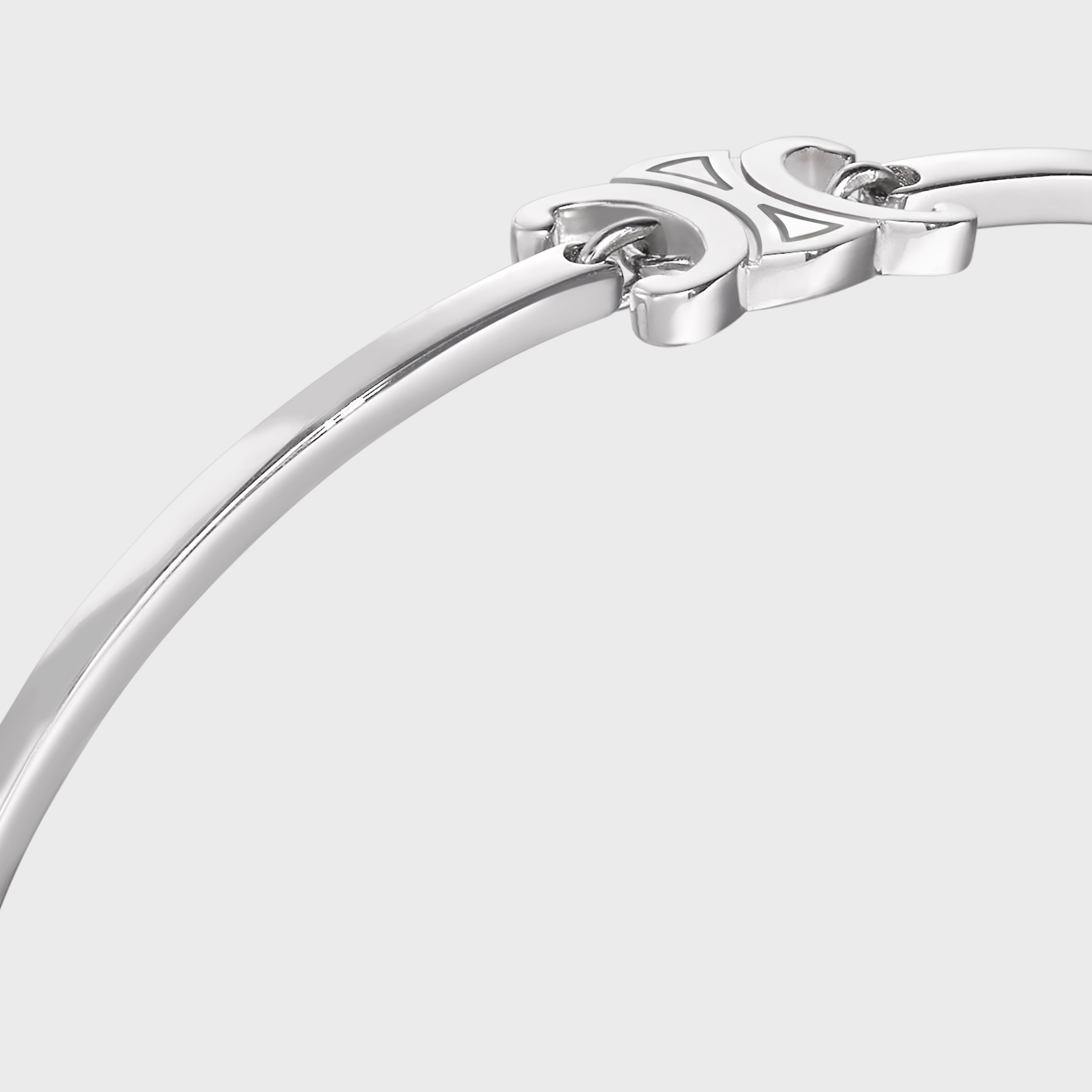 Triomphe Articulated Bracelet in Brass with Rhodium Finish - 4