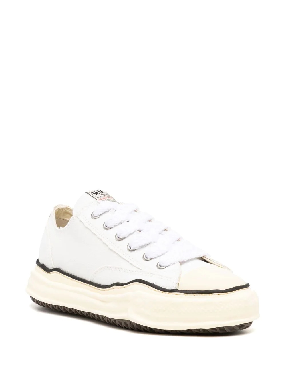 low-top canvas sneakers - 2