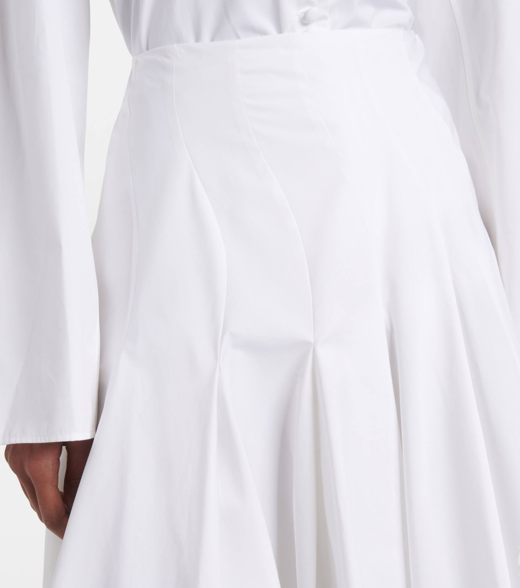 Rio asymmetric cotton midi skirt - 4