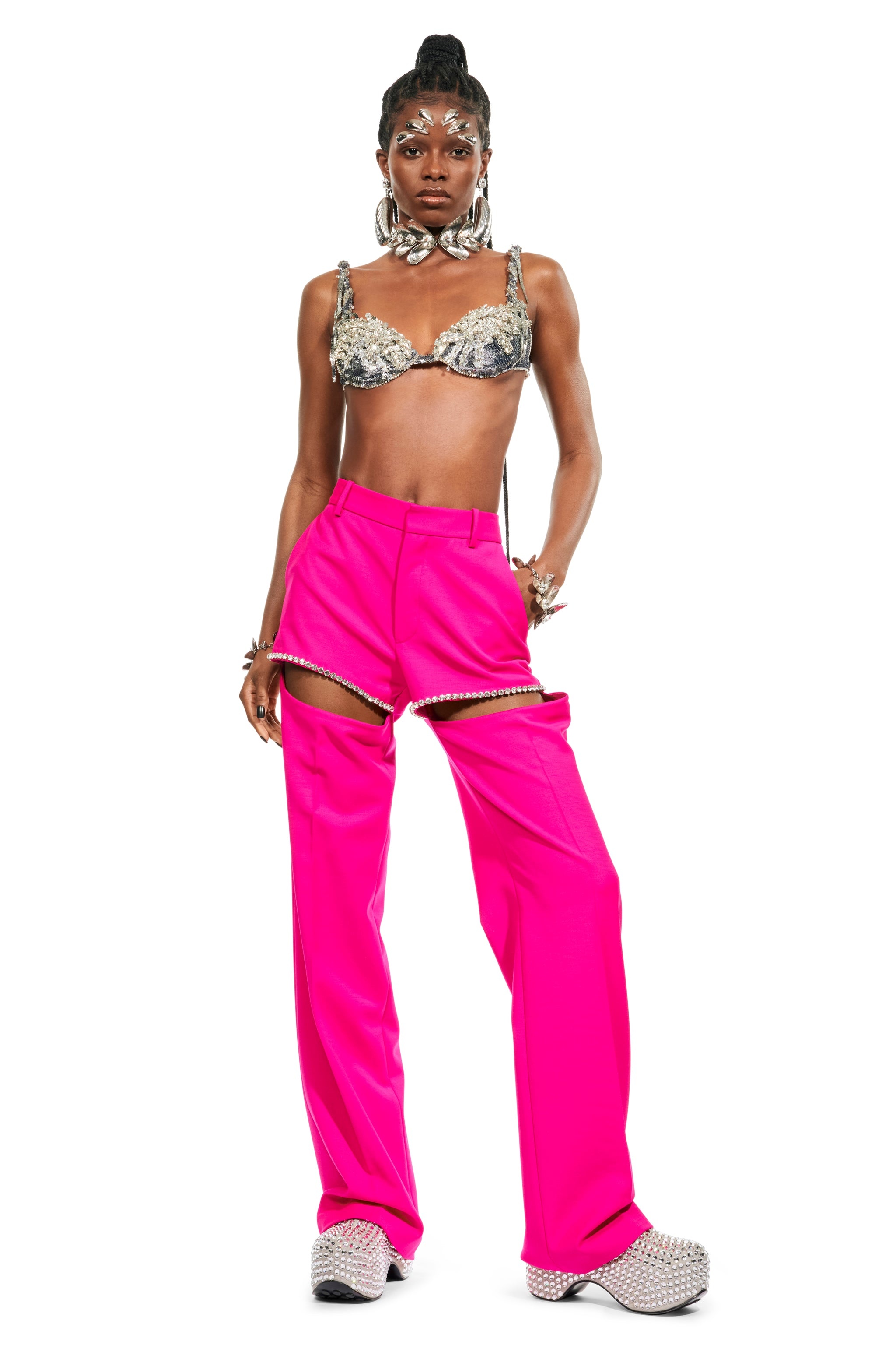 CRYSTAL SLIT TROUSER - 4