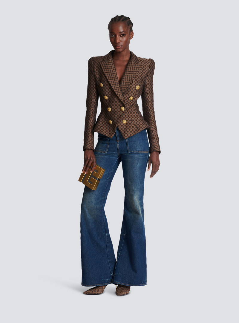 Balmain Mini monogram jacquard jacket outlook