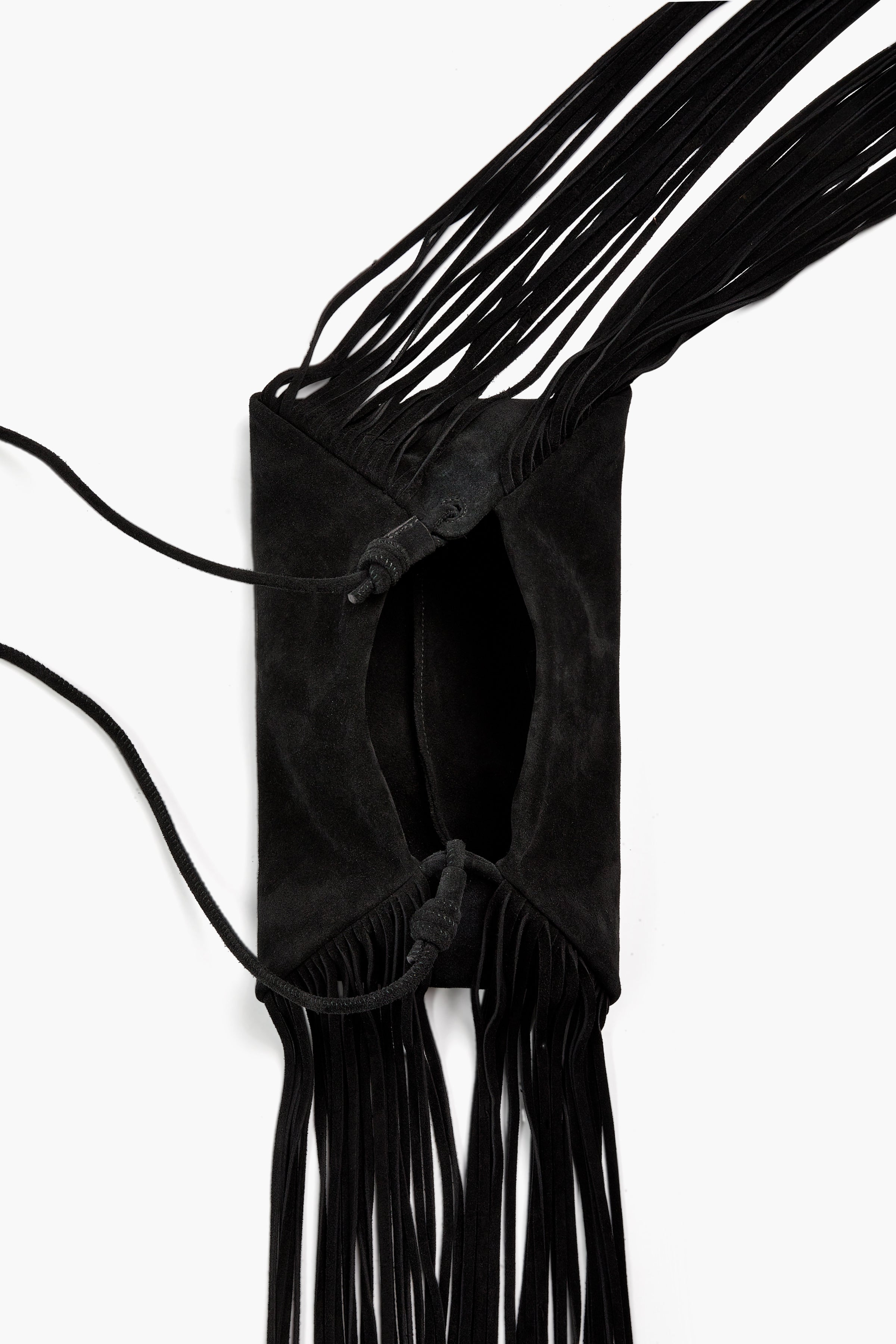 ORIGAMI WITH FRINGE MINI BAG - 4