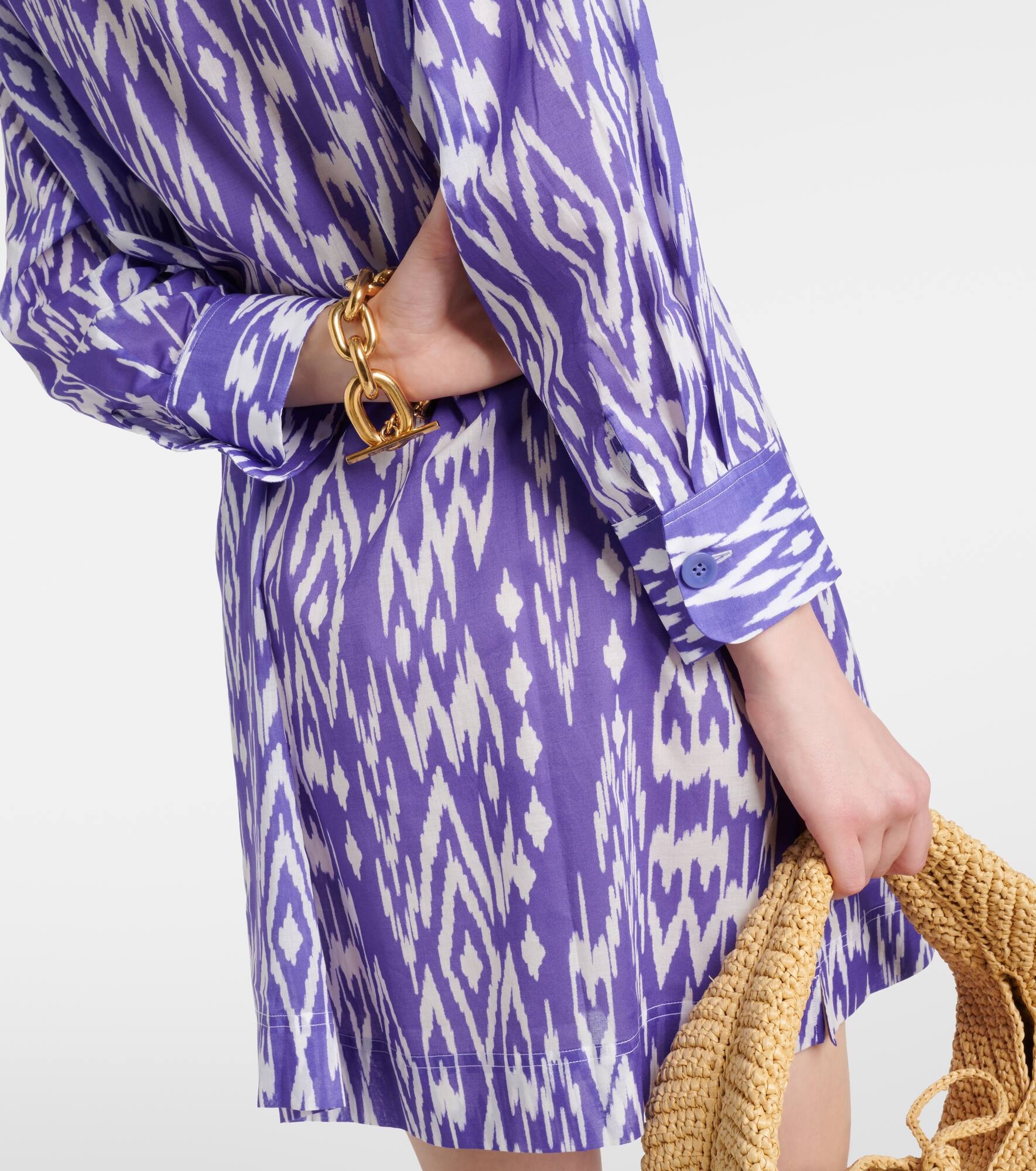 Hurricane printed cotton shirt dress - 5