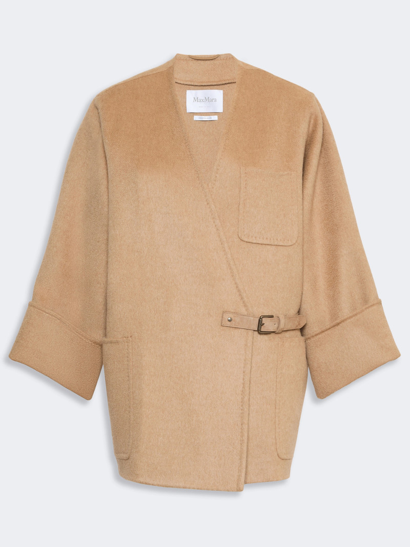 LINCE Camel and mohair cardigan coat - CAMEL 1