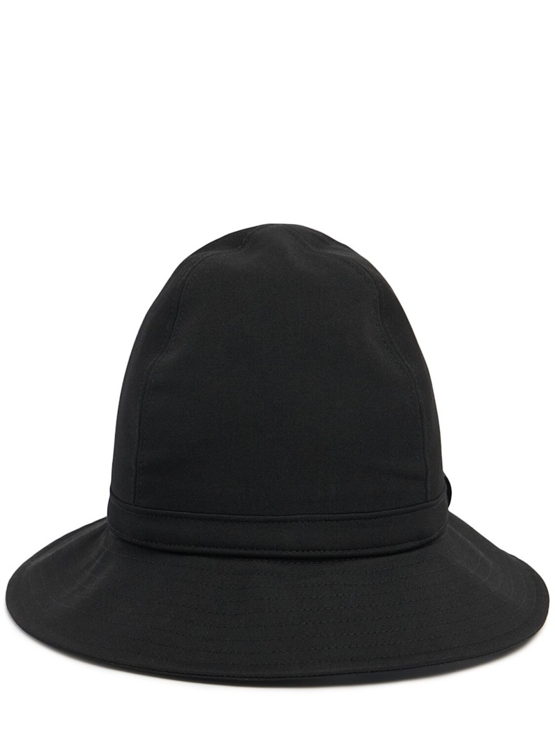 Fedora wrinkled wool gabardine hat - 1