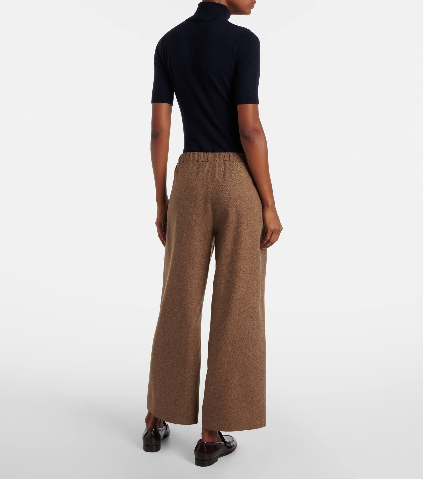 Livio wool and cashmere wide-leg pants - 3