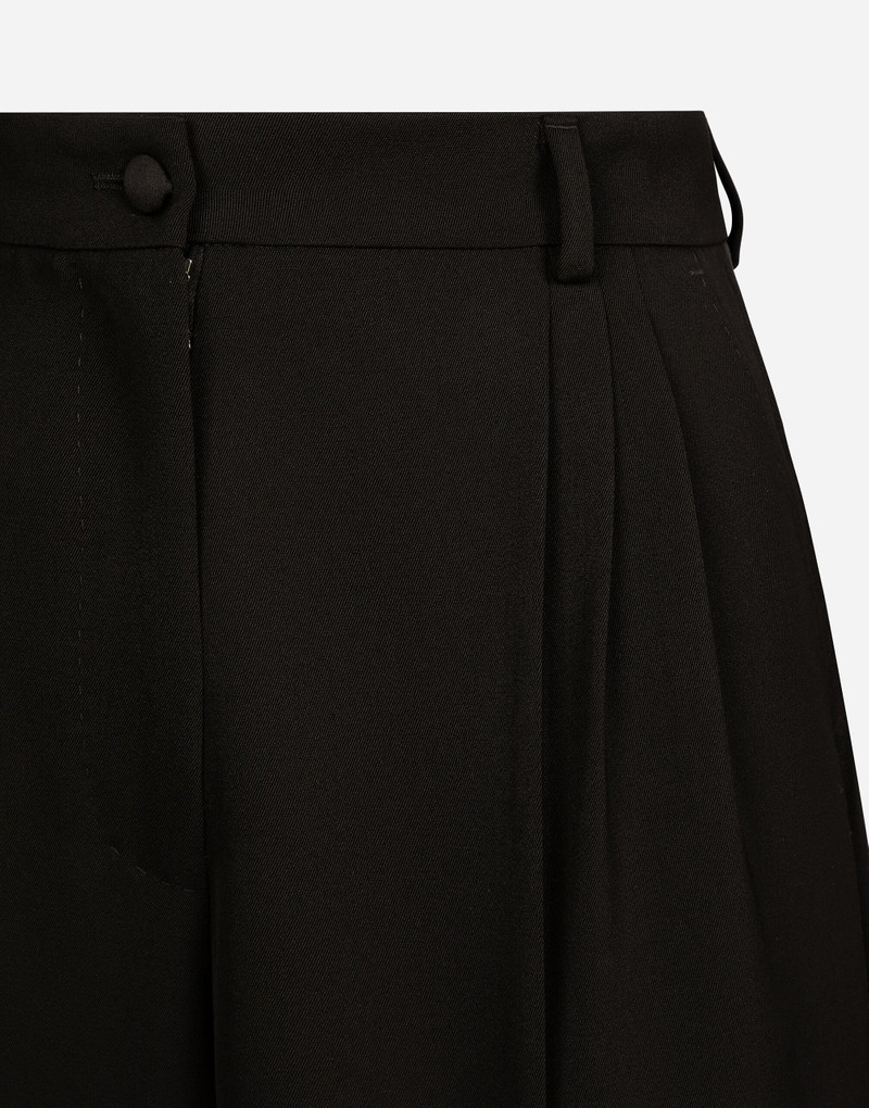 Wool gabardine tuxedo Bermuda shorts 6