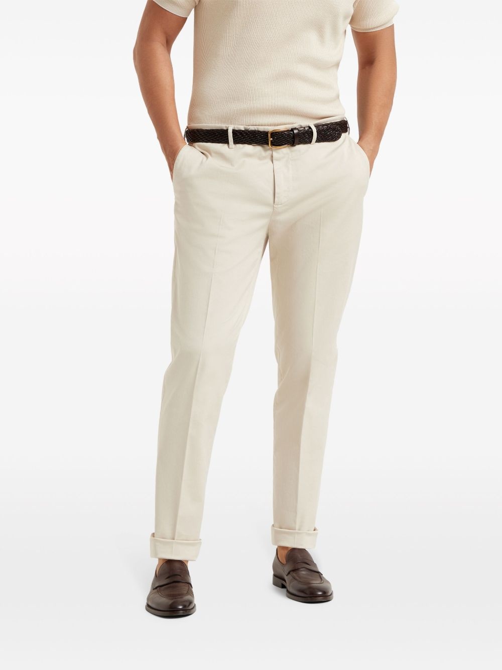 tapered-leg chino trousers - 3