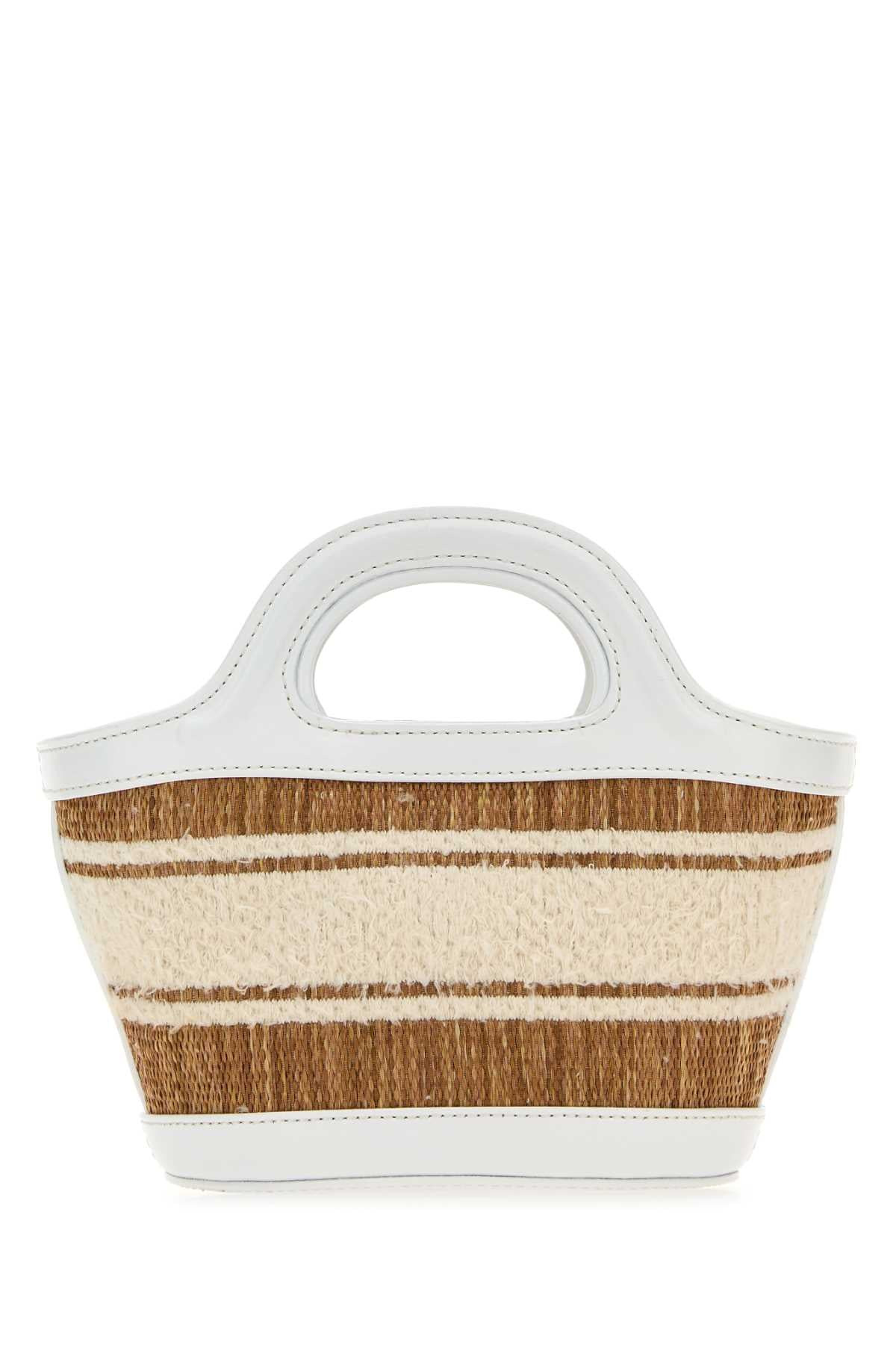 Marni Women Two-Tone Raffia And Leather Micro Tropicalia Summer Handbag - 3