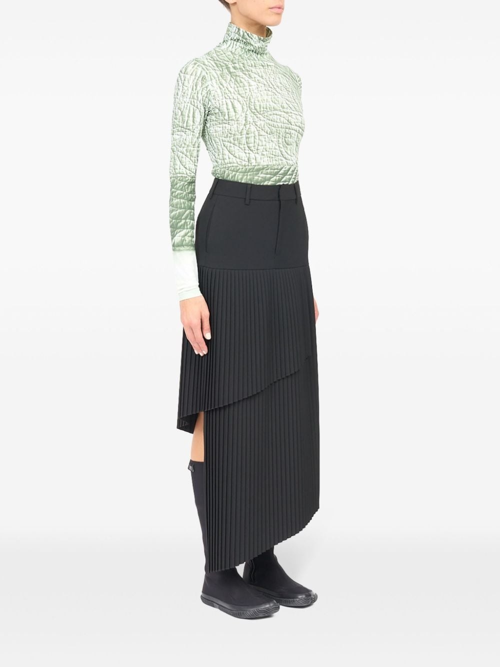 asymmetric fluid gabardine maxi skirt - 3