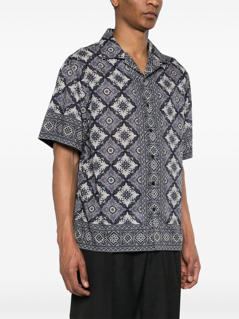 abstract-print cotton shirt - 3