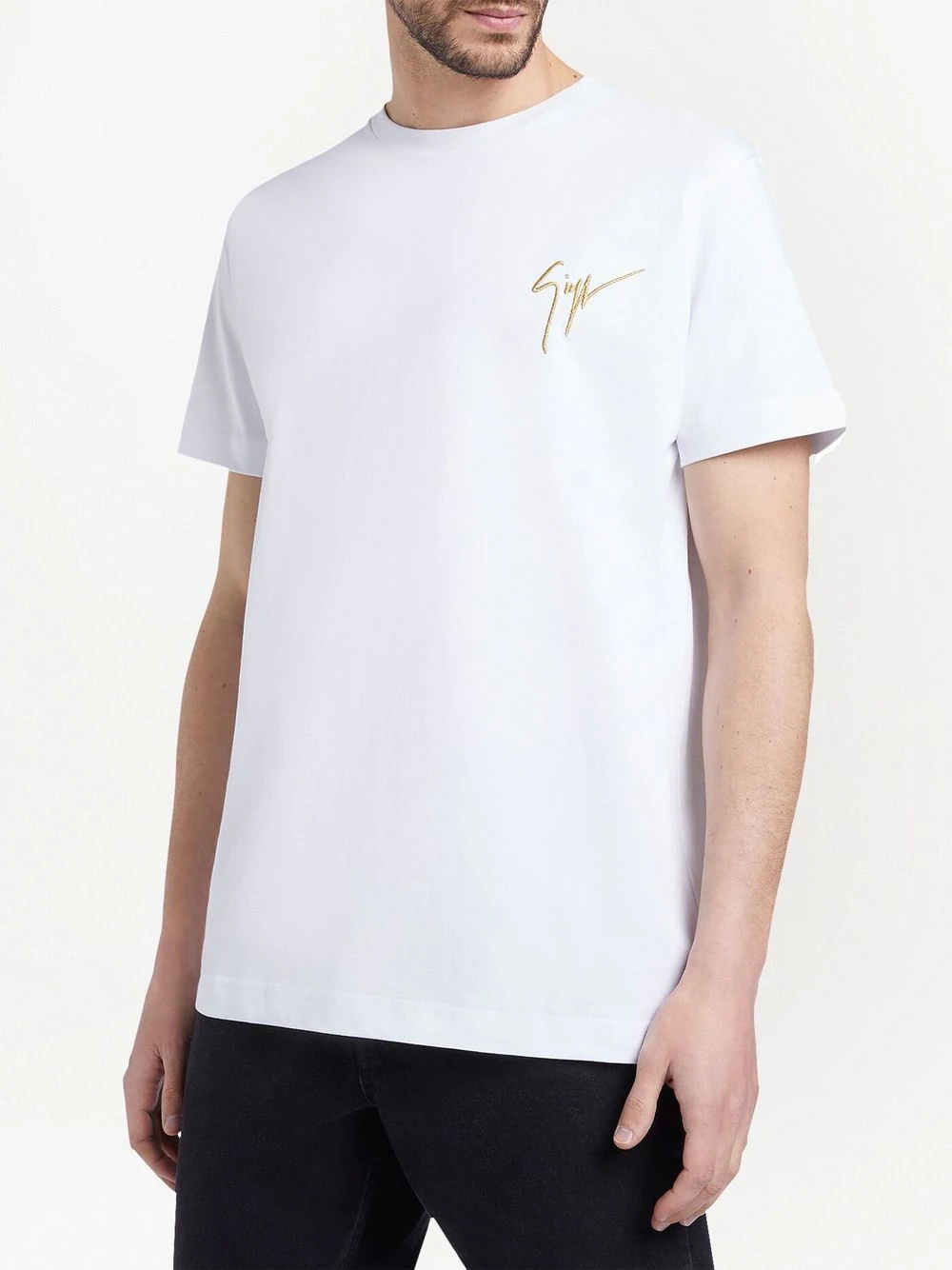embroidered logo cotton T-shirt - 3