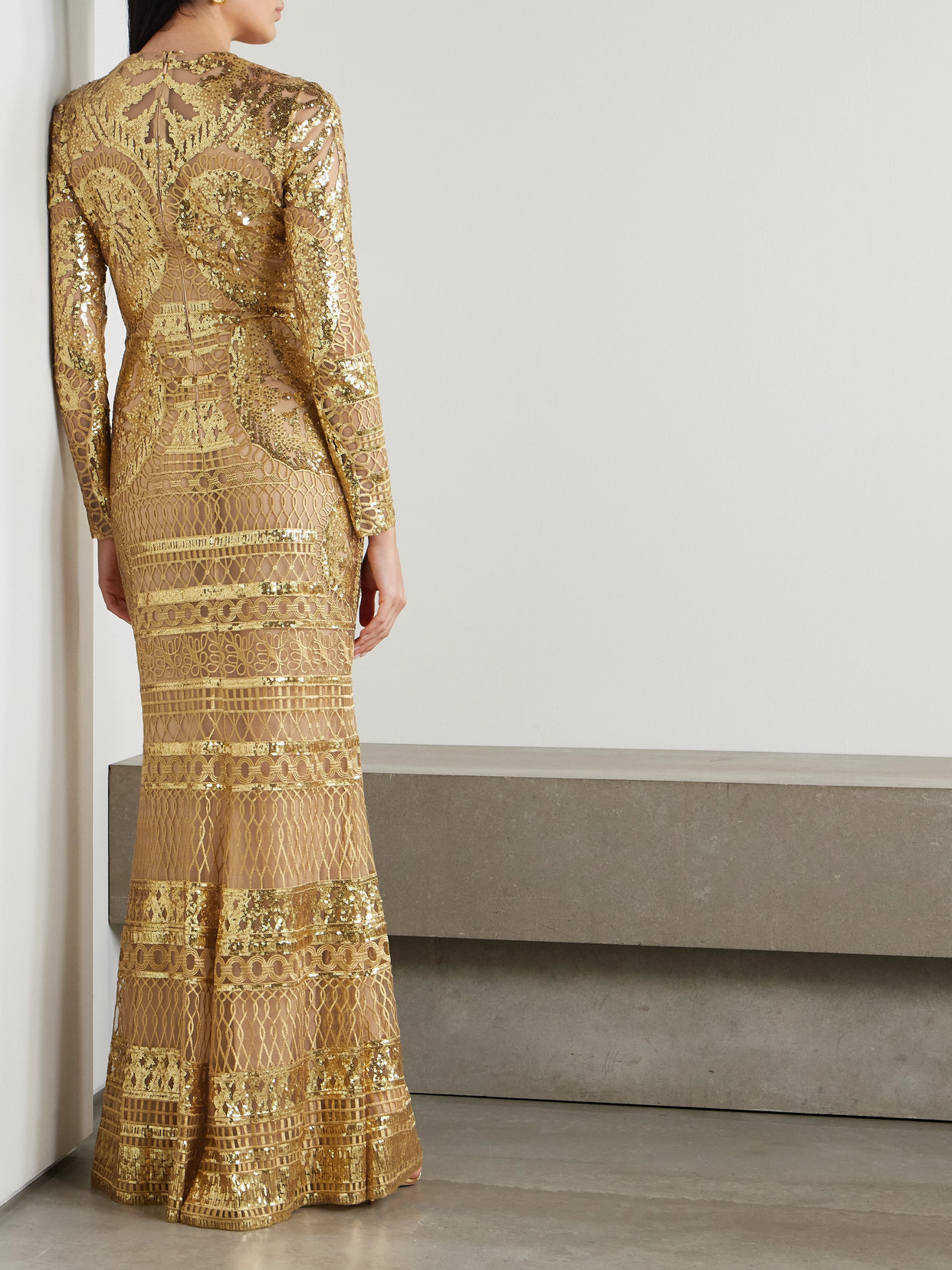Sequin-embellished Embroidered Tulle Gown - 3