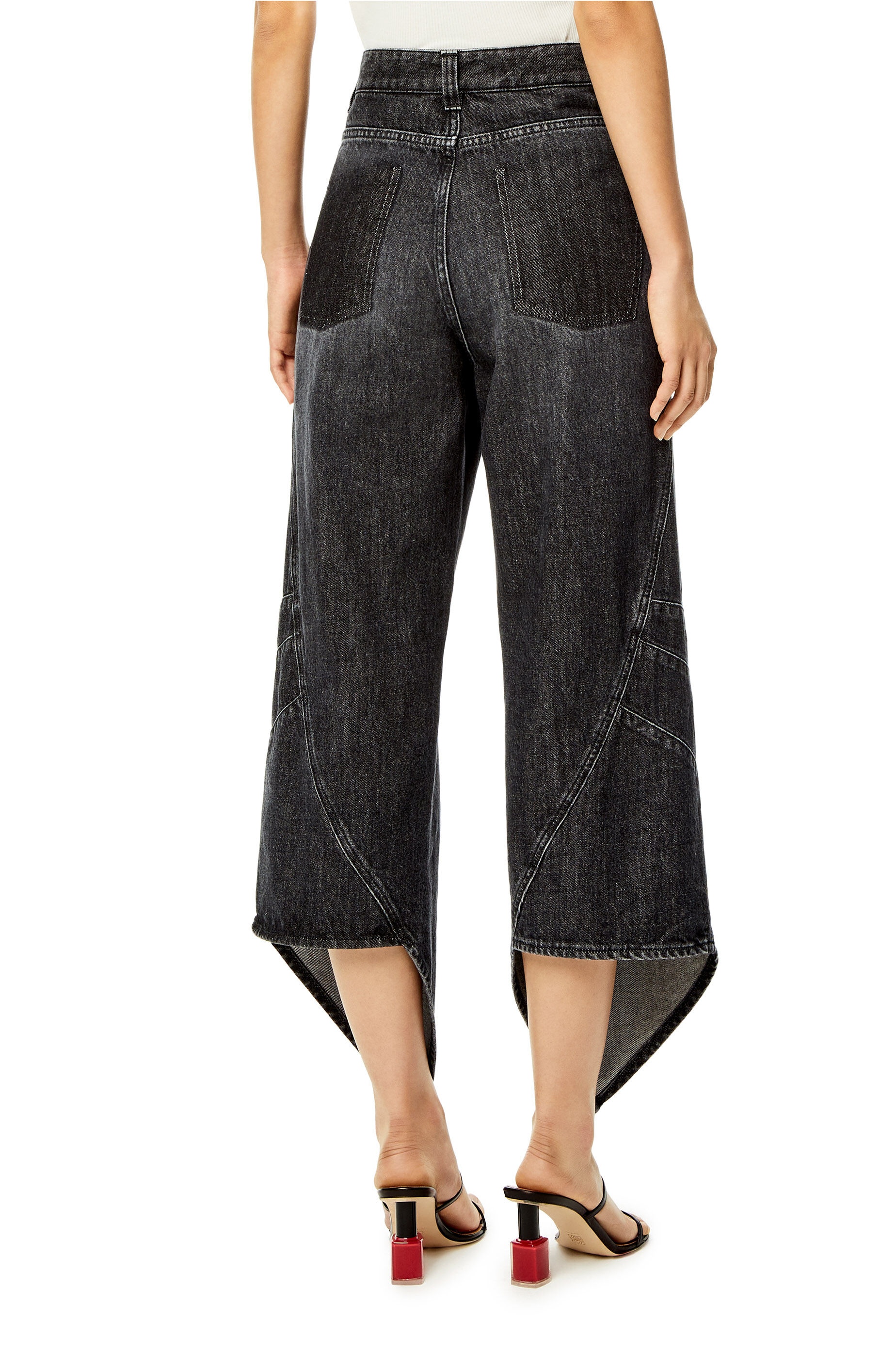Curved jeans in denim - 4